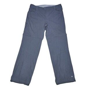 Columbia Womens 16W Saturday Trail II Convertible Hiking Pants Gray UPF 50